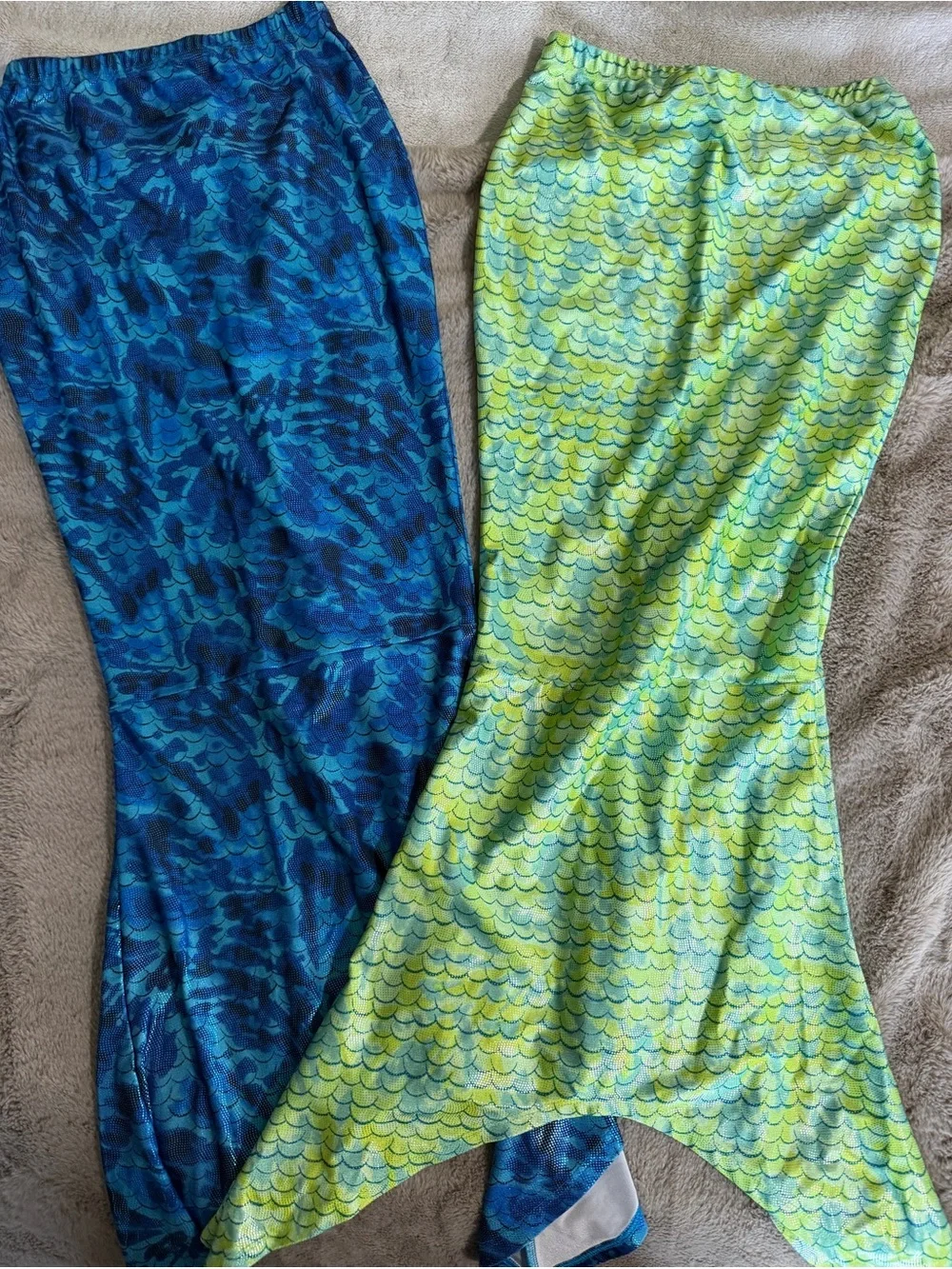 Justice Blue Teal Mermaid-Scale Swim Skirt
